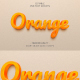 Orange Editable 3D Text Effect Style - GraphicRiver Item for Sale