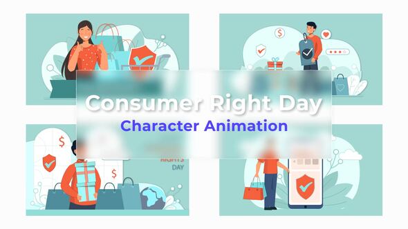 Consumer Right Day Scene Animation Pack
