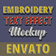 Embroidery Mockup with Photoshop Style 3d Text Effects Mockup - GraphicRiver Item for Sale