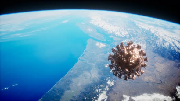 Coronavirus COVID19 on the Earth Orbit alt
