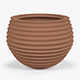 Terracotta Striped Clay Pot - 3DOcean Item for Sale