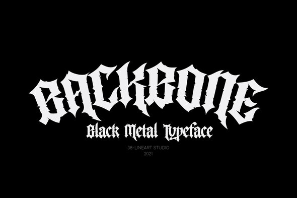 Backbone - Black Metal Typeface