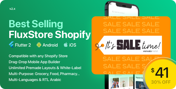 FluxStore Shopify - En İyi Flutter E-ticaret uygulaması 1