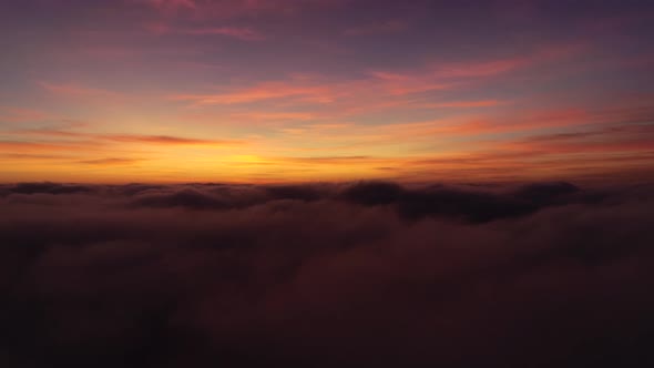 Sunset Over Clouds