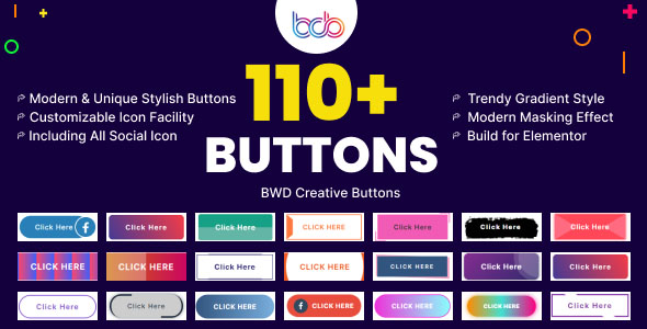 [Download] BWD creative buttons elementor addon