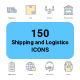 Shipping and Logistics icons - GraphicRiver Item for Sale