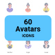Avatars icons - GraphicRiver Item for Sale