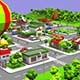 Cartoon Low Poly City - 3DOcean Item for Sale