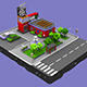 Cinema Block from Cartoon Low Poly City - 3DOcean Item for Sale