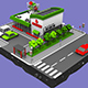 Supermarket Block from Cartoon Low Poly City - 3DOcean Item for Sale