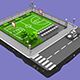 Stadium Block from Cartoon Low Poly City - 3DOcean Item for Sale