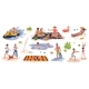People on Summer Vacation Beach Activities Scenes - GraphicRiver Item for Sale