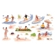 Peoples Activities on Summer Beach Vacation - GraphicRiver Item for Sale