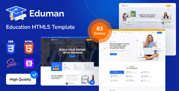 Eduman - Education & Online Courses HTML Template