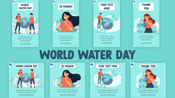 World Water Day Social Media Post And Instagram Story