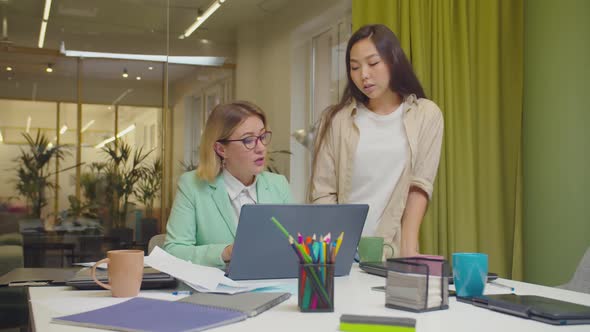 Diverse Businesswomen Working in Modern Office