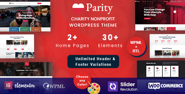 [Download] Parity – Nonprofit Charity WordPress Theme