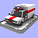 Cartoon Low Poly Ambulance Car - 3DOcean Item for Sale