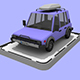 Cartoon Low Poly Jeep Crossover Car - 3DOcean Item for Sale