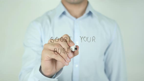 Boost Your Business, Writing On Screen