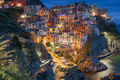 Manarola, Italy in Cinque Terre at Dusk - PhotoDune Item for Sale