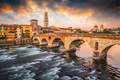 Verona, Italy Town Skyline on the Adige River with Ponte Pietra - PhotoDune Item for Sale