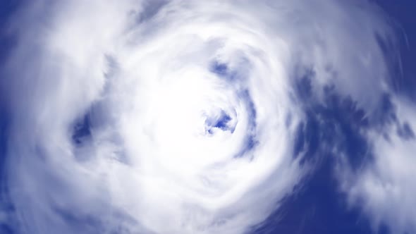 Abstract background of a tunnel of clouds