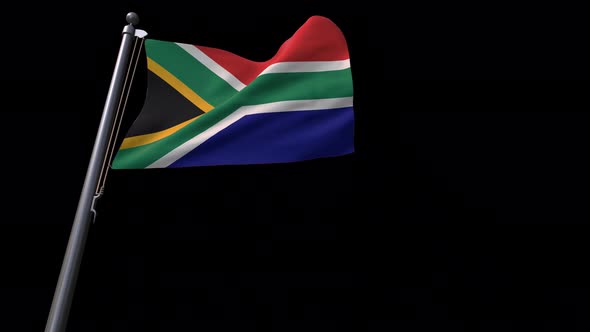 South Africa Flag With Alpha Channel  4K