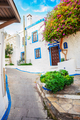 A narrow white and blue street of ancient Bodrum - PhotoDune Item for Sale
