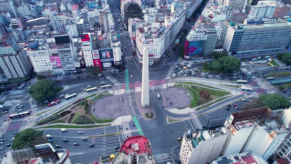 Buenos Aires Argentina. Downtown landscape of tourism landmark city.