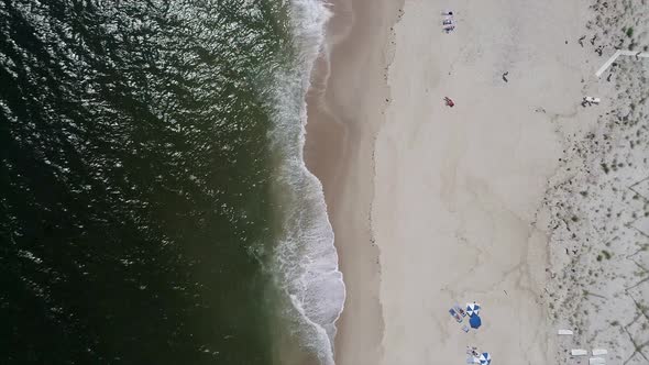 People Relaxing on the beach in Westhampton Top View