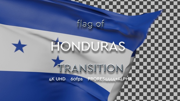 Flag of Honduras transition | UHD | 60fps