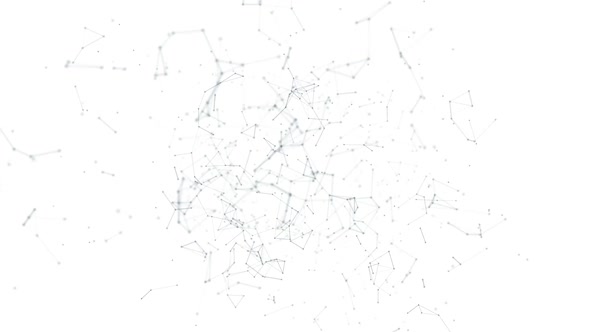 Polygonal with connecting dots and lines 