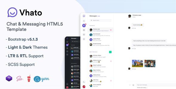[Download] Vhato – Chat & Messaging HTML5 Template