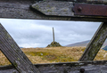 Scottish Cairn Through Wooden Gate - PhotoDune Item for Sale