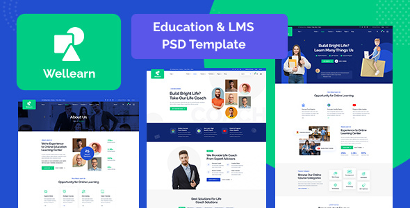[Download] Wellearn – Education & LMS PSD Template