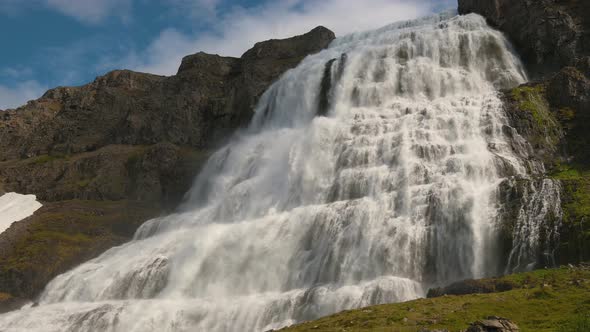 Dynjandi Waterfall on the Westfjords Peninsula in Iceland