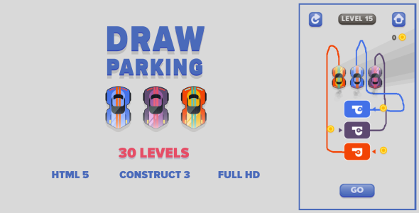 Draw Parking - HTML5 Game (Construct3)