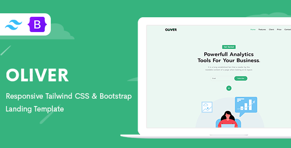 Oliver - Tailwind CSS & Bootstrap 5 Landing Template