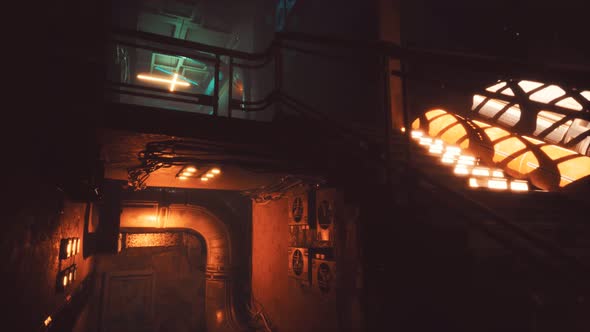 Interior of Abandoned Old Motel alt