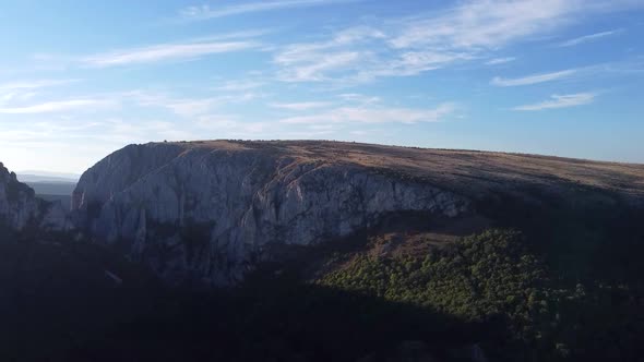 Turda Gorges Aerial Left Pan, Romania