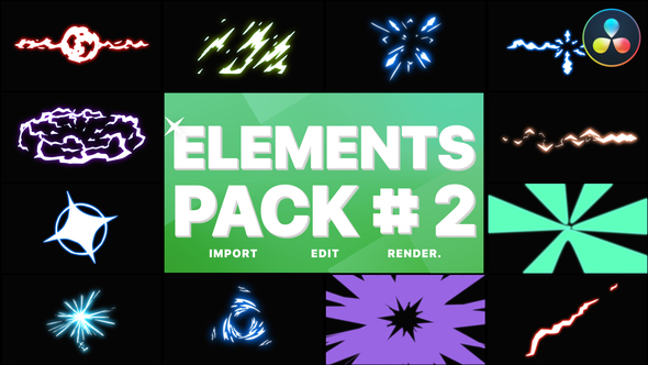 Energy Elements Pack 02 | DaVinci Resolve