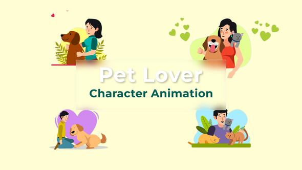 Pet Lover Character Explainer And Animation Scene Pack