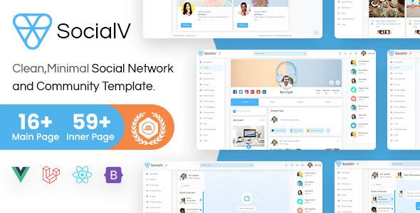 Bootstrap Social Network Website Templates from ThemeForest