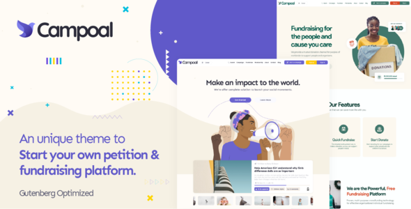 Campoal - Petition and Fundraising WordPress Theme