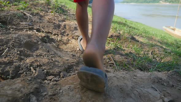 Boy's Legs Walking