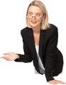 a woman in a suit and glasses shaking her hand - PhotoDune Item for Sale