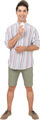 a man in shorts and a striped shirt holding a toothbrush - PhotoDune Item for Sale
