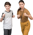 a young boy and a young girl holding their thumbs up - PhotoDune Item for Sale