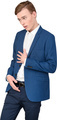 a man in a blue suit with his hand on his chest - PhotoDune Item for Sale